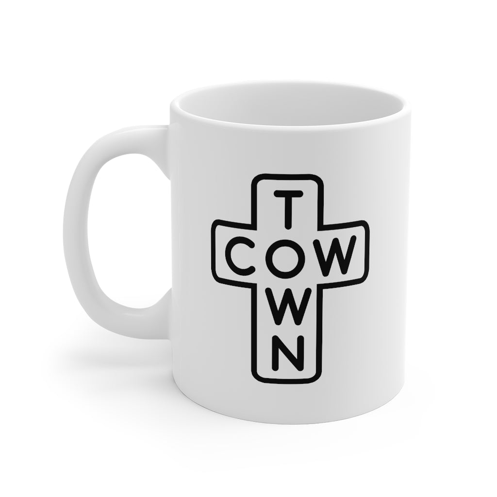 Cowtown Cross Mug (White)